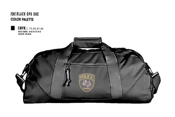 Duffle Bag, Seminole Police Department, Police, Teamtime, Team time, sublimation, custom sports apparel, team uniforms, spirit wear, spiritwear, sports uniforms, custom shirts, team store, custom team store, fundraiser sports, apparel fundraiser