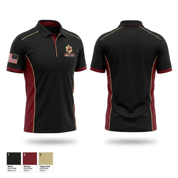 Short Sleeve Performance Polo, Killdeer Area Ambulance, EMS/EMT, Teamtime, Team time, sublimation, custom sports apparel, team uniforms, spirit wear, spiritwear, sports uniforms, custom shirts, team store, custom team store, fundraiser sports, apparel fundraiser