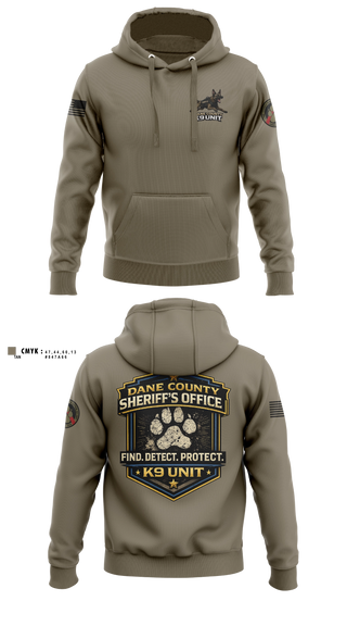 Hoodie, Dane County K9, Police, Teamtime, Team time, sublimation, custom sports apparel, team uniforms, spirit wear, spiritwear, sports uniforms, custom shirts, team store, custom team store, fundraiser sports, apparel fundraiser