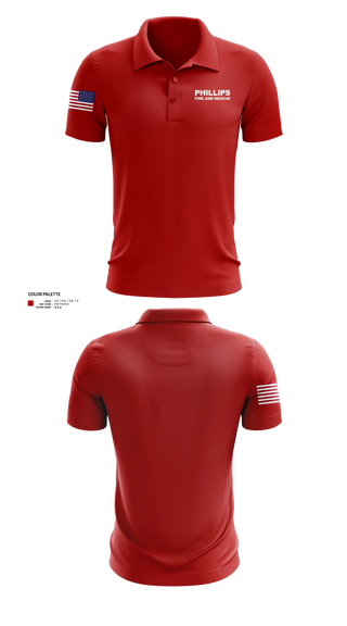 Short Sleeve Performance Polo, Phillips fired and rescue, Fire Department, Teamtime, Team time, sublimation, custom sports apparel, team uniforms, spirit wear, spiritwear, sports uniforms, custom shirts, team store, custom team store, fundraiser sports, apparel fundraiser