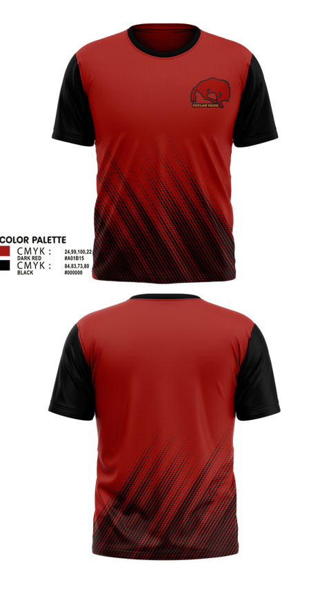 Short Sleeve Performance Shirt, Rawlins Outlaws, Wrestling, Teamtime, Team time, sublimation, custom sports apparel, team uniforms, spirit wear, spiritwear, sports uniforms, custom shirts, team store, custom team store, fundraiser sports, apparel fundraiser