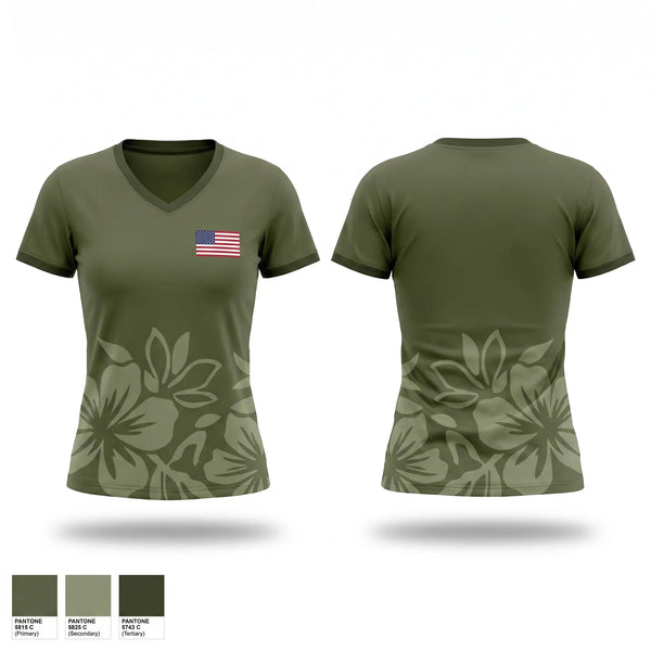 Womens Short Sleeve Vneck Shirt, VFW Post 8346, , Teamtime, Team time, sublimation, custom sports apparel, team uniforms, spirit wear, spiritwear, sports uniforms, custom shirts, team store, custom team store, fundraiser sports, apparel fundraiser