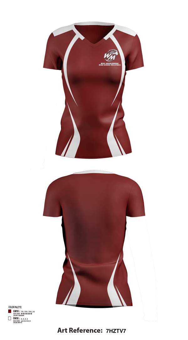Women's Short Sleeve Vneck Shirt, West Mecklenburg High School Volleyball, Women's Volleyball, Teamtime, Team time, sublimation, custom sports apparel, team uniforms, spirit wear, spiritwear, sports uniforms, custom shirts, team store, custom team store, fundraiser sports, apparel fundraiser