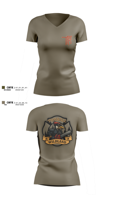 Tomball Wildland 83811767 Women's Short Sleeve V-neck Shirt - 1
