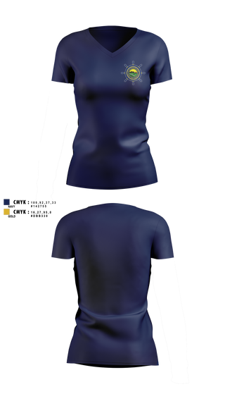 Womens Short Sleeve Vneck Shirt, NTAG HEARTLAND 2026, Navy, Teamtime, Team time, sublimation, custom sports apparel, team uniforms, spirit wear, spiritwear, sports uniforms, custom shirts, team store, custom team store, fundraiser sports, apparel fundraiser