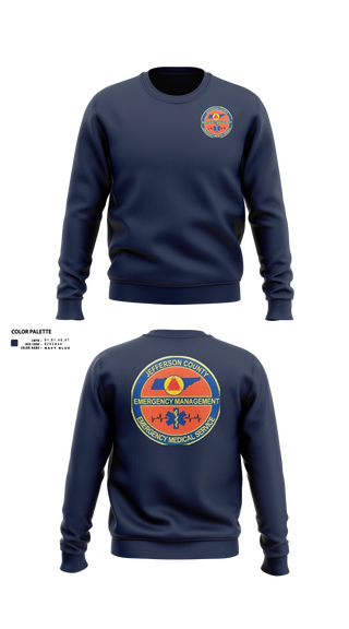 Crew Neck Sweatshirt, JEFFERSON COUNTY EMS, EMS/EMT, Teamtime, Team time, sublimation, custom sports apparel, team uniforms, spirit wear, spiritwear, sports uniforms, custom shirts, team store, custom team store, fundraiser sports, apparel fundraiser
