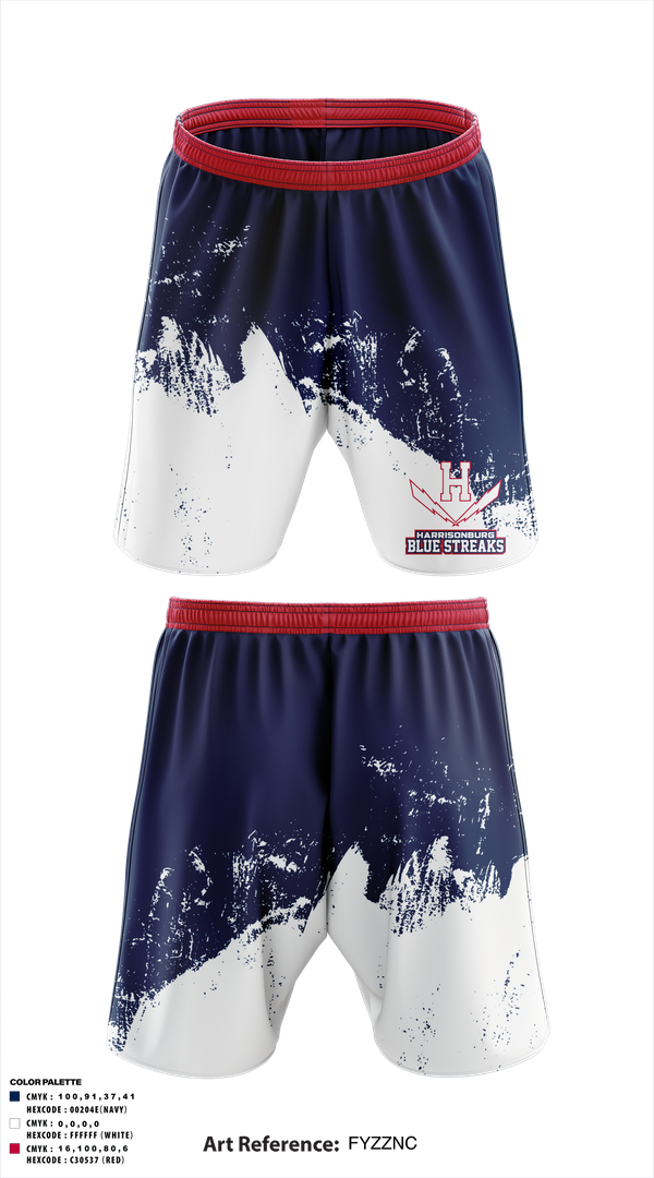 Athletic Shorts With Pockets, Harrisonburg Blue Streaks, Cross Country, Teamtime, Team time, sublimation, custom sports apparel, team uniforms, spirit wear, spiritwear, sports uniforms, custom shirts, team store, custom team store, fundraiser sports, apparel fundraiser