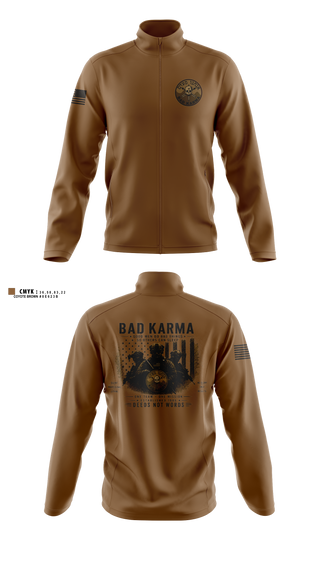 Fleece Jacket, Bad Karma, Army, Teamtime, Team time, sublimation, custom sports apparel, team uniforms, spirit wear, spiritwear, sports uniforms, custom shirts, team store, custom team store, fundraiser sports, apparel fundraiser