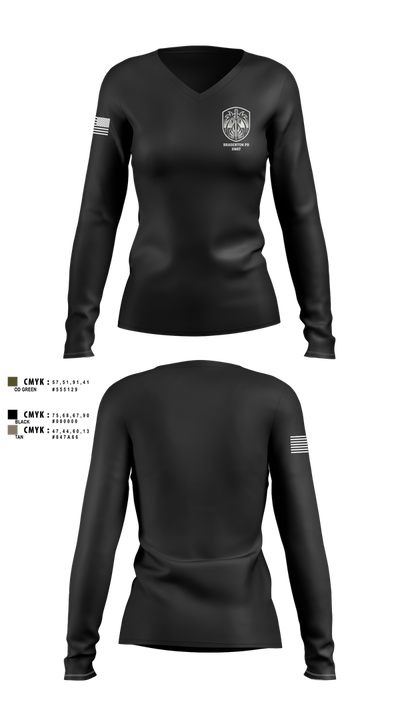 Bradenton PD Swat 16994731 Women's Long Sleeve V-neck Shirt - 2
