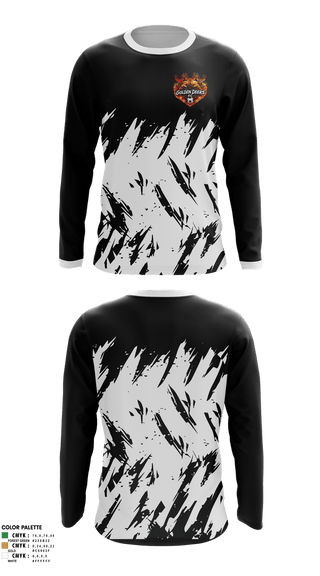 Long Sleeve Performance Shirt, Golden Deers FC, Men's Soccer, Teamtime, Team time, sublimation, custom sports apparel, team uniforms, spirit wear, spiritwear, sports uniforms, custom shirts, team store, custom team store, fundraiser sports, apparel fundraiser