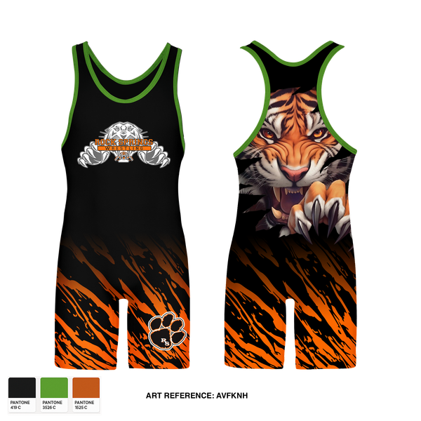 Wrestling Singlet, Rock Springs Tigers, Wrestling, Teamtime, Team time, sublimation, custom sports apparel, team uniforms, spirit wear, spiritwear, sports uniforms, custom shirts, team store, custom team store, fundraiser sports, apparel fundraiser