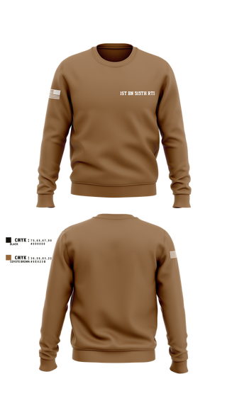 Crew Neck Sweatshirt, 1st BN 515th RTI, Army, Teamtime, Team time, sublimation, custom sports apparel, team uniforms, spirit wear, spiritwear, sports uniforms, custom shirts, team store, custom team store, fundraiser sports, apparel fundraiser