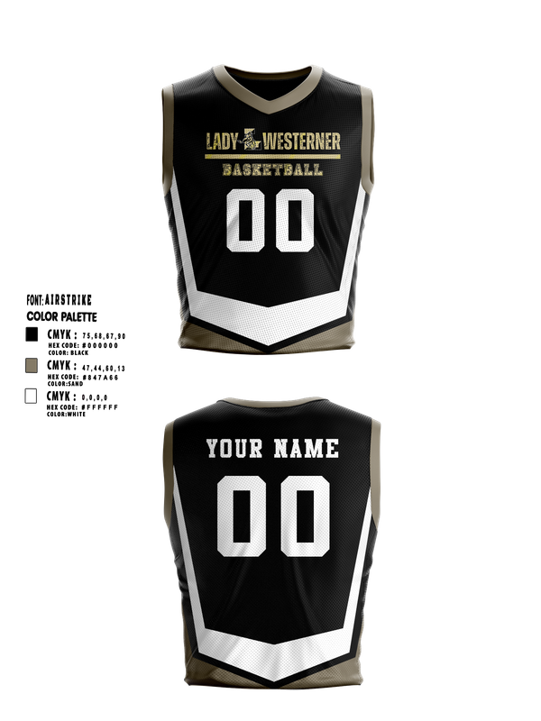 Mens Basketball Jersey, Lubbock High Lady Westerners, Women's Basketball, Teamtime, Team time, sublimation, custom sports apparel, team uniforms, spirit wear, spiritwear, sports uniforms, custom shirts, team store, custom team store, fundraiser sports, apparel fundraiser