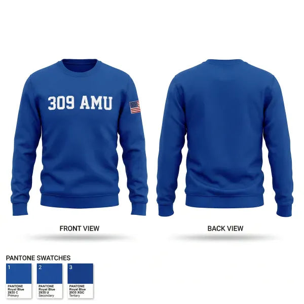 Crew Neck Sweatshirt, 309 AMU, Air Force, Teamtime, Team time, sublimation, custom sports apparel, team uniforms, spirit wear, spiritwear, sports uniforms, custom shirts, team store, custom team store, fundraiser sports, apparel fundraiser