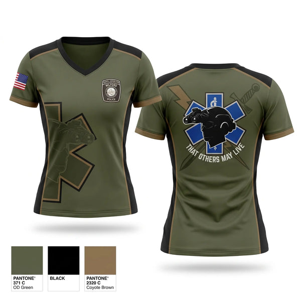 Womens Short Sleeve Vneck Shirt, Special Operations Unit, Police, Teamtime, Team time, sublimation, custom sports apparel, team uniforms, spirit wear, spiritwear, sports uniforms, custom shirts, team store, custom team store, fundraiser sports, apparel fundraiser