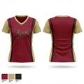 Aces Baseball Group 38997803 Women's Short Sleeve V-neck Shirt - 1