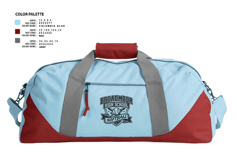 Duffle Bag, Broadmoor High School Softball, Softball, Teamtime, Team time, sublimation, custom sports apparel, team uniforms, spirit wear, spiritwear, sports uniforms, custom shirts, team store, custom team store, fundraiser sports, apparel fundraiser