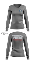 Central Pierce Wildfire 67359217 Women's Long Sleeve V-neck Shirt - 15