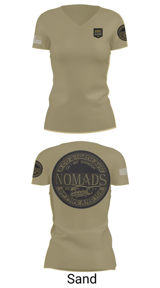 Womens Short Sleeve Vneck Shirt, E CO 169 AVN, National Guard, Teamtime, Team time, sublimation, custom sports apparel, team uniforms, spirit wear, spiritwear, sports uniforms, custom shirts, team store, custom team store, fundraiser sports, apparel fundraiser
