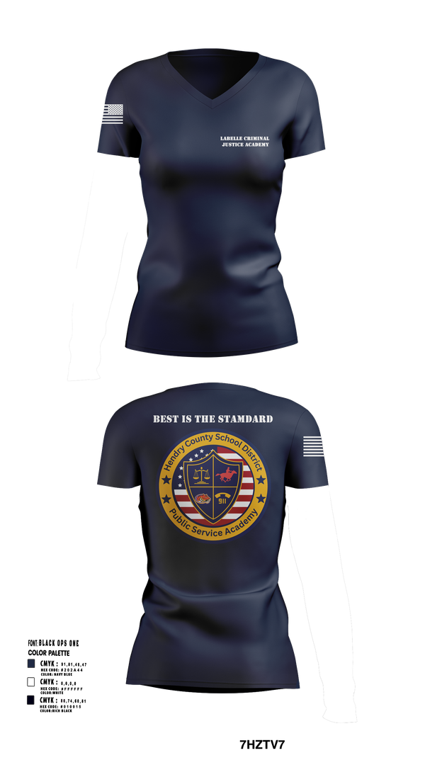 Womens Short Sleeve Vneck Shirt, LaBelle Criminal Justice Academy, Police, Teamtime, Team time, sublimation, custom sports apparel, team uniforms, spirit wear, spiritwear, sports uniforms, custom shirts, team store, custom team store, fundraiser sports, apparel fundraiser