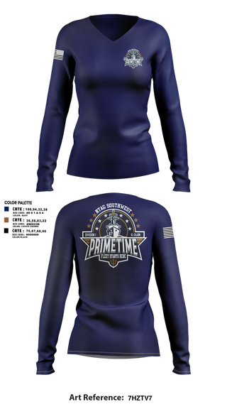 Womens Long Sleeve Vneck Shirt, PRIMETIME, , Teamtime, Team time, sublimation, custom sports apparel, team uniforms, spirit wear, spiritwear, sports uniforms, custom shirts, team store, custom team store, fundraiser sports, apparel fundraiser