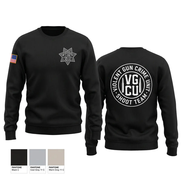 Crew Neck Sweatshirt, Violent Gun Crime Unit, Police, Teamtime, Team time, sublimation, custom sports apparel, team uniforms, spirit wear, spiritwear, sports uniforms, custom shirts, team store, custom team store, fundraiser sports, apparel fundraiser
