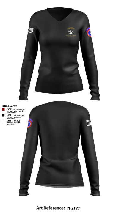 2ND MRBN 38702698 Women's Long Sleeve V-neck Shirt - 3