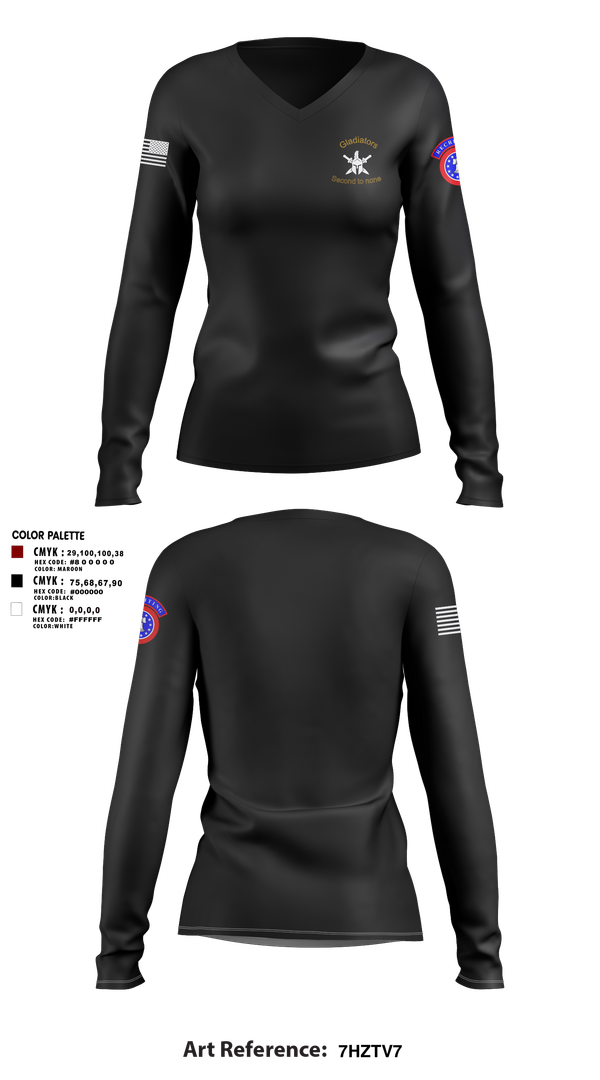 Womens Long Sleeve Vneck Shirt, 2ND MRBN, Army, Teamtime, Team time, sublimation, custom sports apparel, team uniforms, spirit wear, spiritwear, sports uniforms, custom shirts, team store, custom team store, fundraiser sports, apparel fundraiser