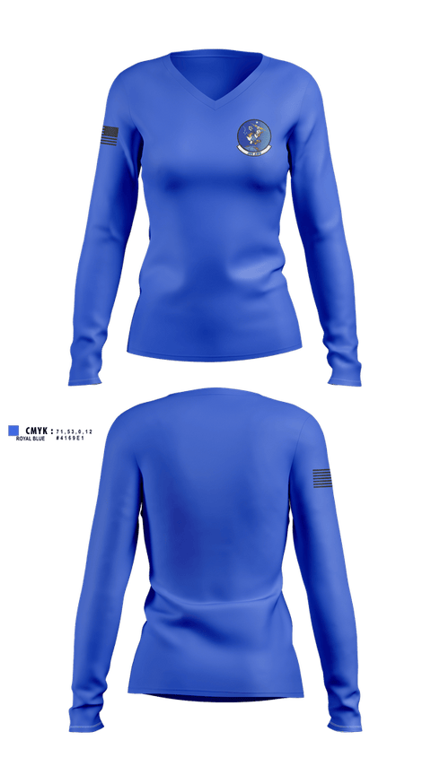 Womens Long Sleeve Vneck Shirt, 309 AMU, Air Force, Teamtime, Team time, sublimation, custom sports apparel, team uniforms, spirit wear, spiritwear, sports uniforms, custom shirts, team store, custom team store, fundraiser sports, apparel fundraiser