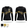 Quanah High School Tennis 26440127 Women's Long Sleeve V-neck Shirt - 1