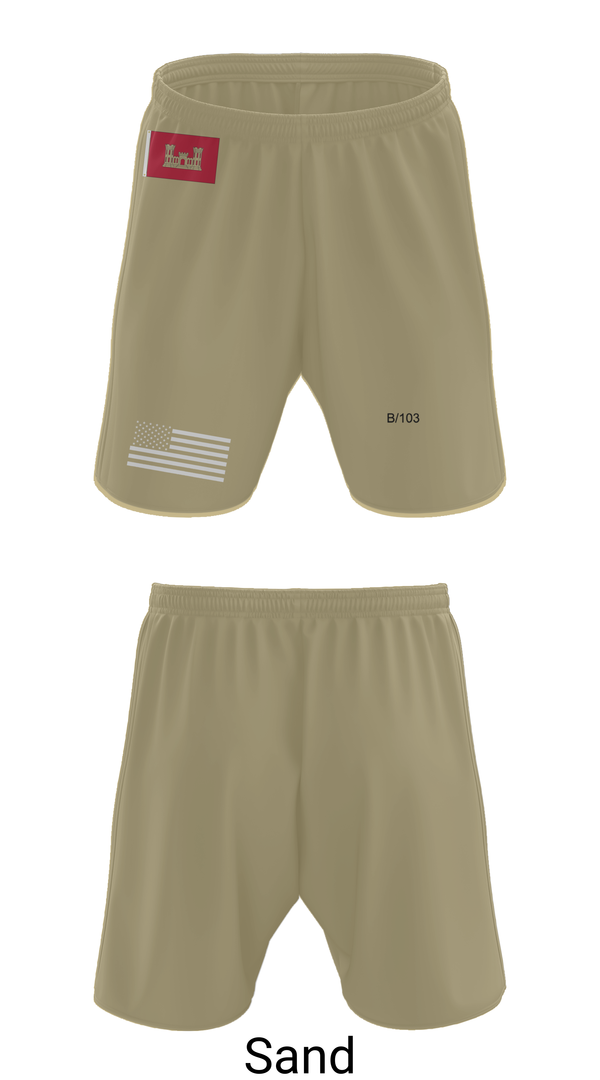 Athletic Shorts With Pockets, B 103 EN BN, National Guard, Teamtime, Team time, sublimation, custom sports apparel, team uniforms, spirit wear, spiritwear, sports uniforms, custom shirts, team store, custom team store, fundraiser sports, apparel fundraiser