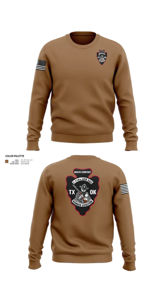 Crew Neck Sweatshirt, B CO 1-114TH AVN S&S, Army, Teamtime, Team time, sublimation, custom sports apparel, team uniforms, spirit wear, spiritwear, sports uniforms, custom shirts, team store, custom team store, fundraiser sports, apparel fundraiser