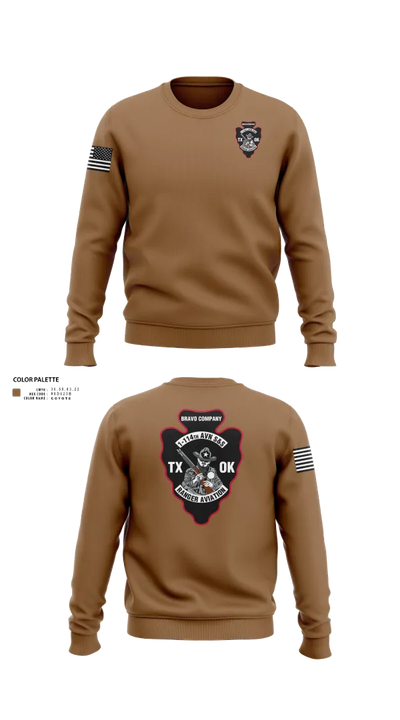 B CO 1-114TH AVN S&S 16112199 Crew Neck Sweatshirt - 22