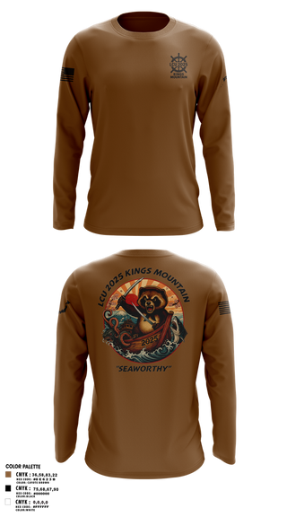 Long Sleeve Performance Shirt, LCU 2025 KINGS MOUNTAIN, Army, Teamtime, Team time, sublimation, custom sports apparel, team uniforms, spirit wear, spiritwear, sports uniforms, custom shirts, team store, custom team store, fundraiser sports, apparel fundraiser