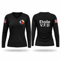 Etoile volunteer fire department Women's Long Sleeve V-neck Shirt - 1