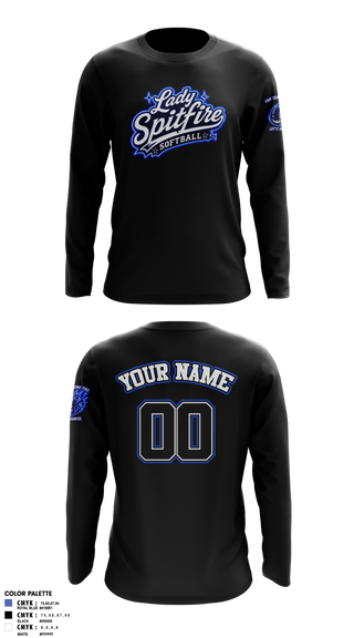 Long Sleeve Performance Shirt, Lady Spitfire, Softball, Teamtime, Team time, sublimation, custom sports apparel, team uniforms, spirit wear, spiritwear, sports uniforms, custom shirts, team store, custom team store, fundraiser sports, apparel fundraiser