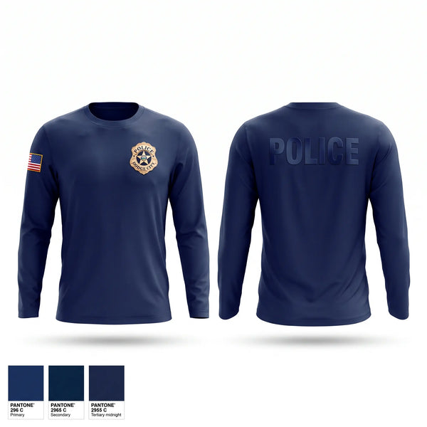 Long Sleeve Performance Shirt, Dodge City Police Department, Police, Teamtime, Team time, sublimation, custom sports apparel, team uniforms, spirit wear, spiritwear, sports uniforms, custom shirts, team store, custom team store, fundraiser sports, apparel fundraiser