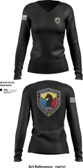 Command Post Modernization 61548186 Women's Long Sleeve V-neck Shirt - 6