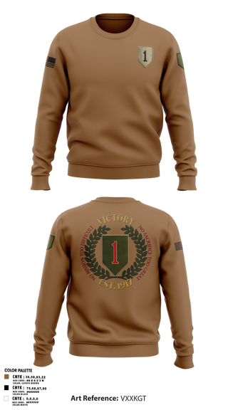 Crew Neck Sweatshirt, 1st infantry division, , Teamtime, Team time, sublimation, custom sports apparel, team uniforms, spirit wear, spiritwear, sports uniforms, custom shirts, team store, custom team store, fundraiser sports, apparel fundraiser