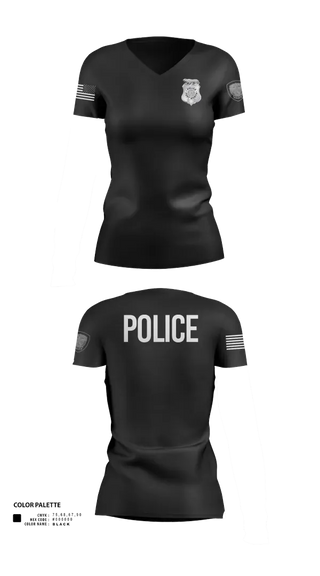Womens Short Sleeve Vneck Shirt, Fort Worth Police Department, Police, Teamtime, Team time, sublimation, custom sports apparel, team uniforms, spirit wear, spiritwear, sports uniforms, custom shirts, team store, custom team store, fundraiser sports, apparel fundraiser