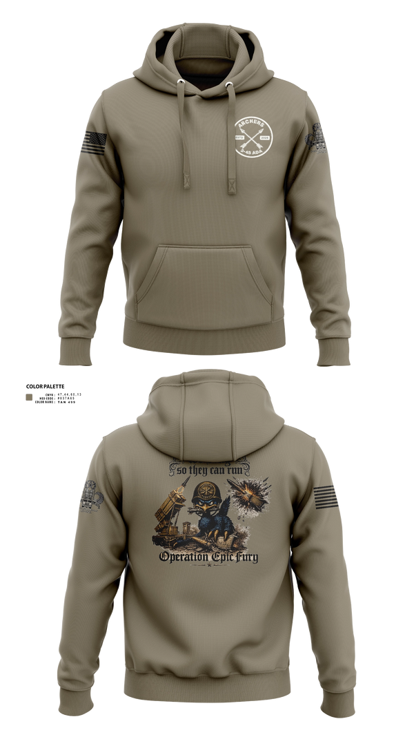 Hoodie, A/2-43 ADA, Army, Teamtime, Team time, sublimation, custom sports apparel, team uniforms, spirit wear, spiritwear, sports uniforms, custom shirts, team store, custom team store, fundraiser sports, apparel fundraiser