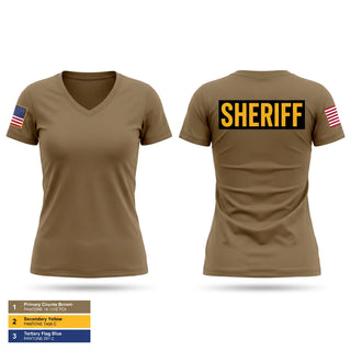 Womens Short Sleeve Vneck Shirt, Stokes County Sheriff’s Office, Police, Teamtime, Team time, sublimation, custom sports apparel, team uniforms, spirit wear, spiritwear, sports uniforms, custom shirts, team store, custom team store, fundraiser sports, apparel fundraiser