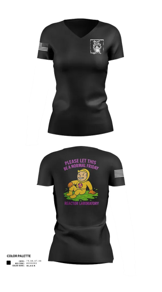 Womens Short Sleeve Vneck Shirt, USS Jefferson City SSN-759 Reactor Labratory, Navy, Teamtime, Team time, sublimation, custom sports apparel, team uniforms, spirit wear, spiritwear, sports uniforms, custom shirts, team store, custom team store, fundraiser sports, apparel fundraiser