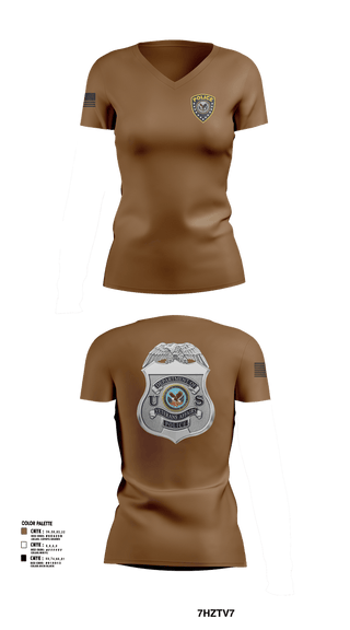 Womens Short Sleeve Vneck Shirt, Veterans Affairs Police, Police, Teamtime, Team time, sublimation, custom sports apparel, team uniforms, spirit wear, spiritwear, sports uniforms, custom shirts, team store, custom team store, fundraiser sports, apparel fundraiser
