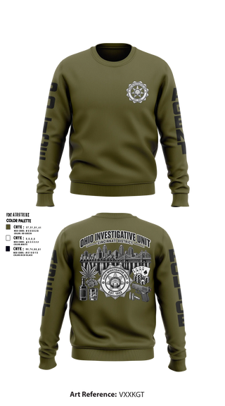 Crew Neck Sweatshirt, Ohio Investigative Unit Cincinnati District, Police, Teamtime, Team time, sublimation, custom sports apparel, team uniforms, spirit wear, spiritwear, sports uniforms, custom shirts, team store, custom team store, fundraiser sports, apparel fundraiser