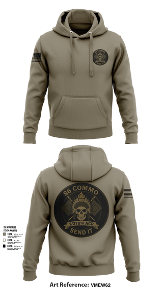 Hoodie, 1/278th ACR, , Teamtime, Team time, sublimation, custom sports apparel, team uniforms, spirit wear, spiritwear, sports uniforms, custom shirts, team store, custom team store, fundraiser sports, apparel fundraiser