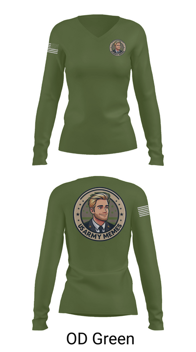 U.S Army memes 48956065 Women's Long Sleeve V-neck Shirt - 57