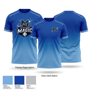 Short Sleeve Performance Shirt, Michiana Magic, Baseball, Teamtime, Team time, sublimation, custom sports apparel, team uniforms, spirit wear, spiritwear, sports uniforms, custom shirts, team store, custom team store, fundraiser sports, apparel fundraiser