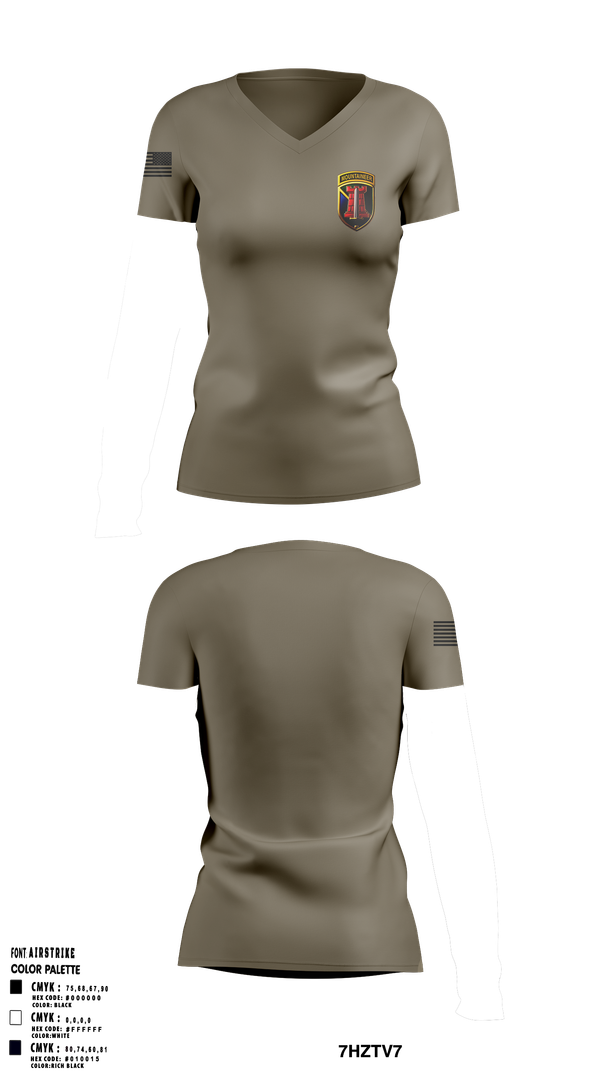 Womens Short Sleeve Vneck Shirt, 204th MEB Mountaineers, Army, Teamtime, Team time, sublimation, custom sports apparel, team uniforms, spirit wear, spiritwear, sports uniforms, custom shirts, team store, custom team store, fundraiser sports, apparel fundraiser