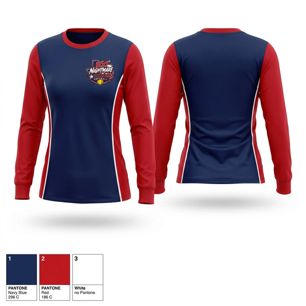 Long Sleeve Performance Shirt, Etx Nightmares, Softball, Teamtime, Team time, sublimation, custom sports apparel, team uniforms, spirit wear, spiritwear, sports uniforms, custom shirts, team store, custom team store, fundraiser sports, apparel fundraiser